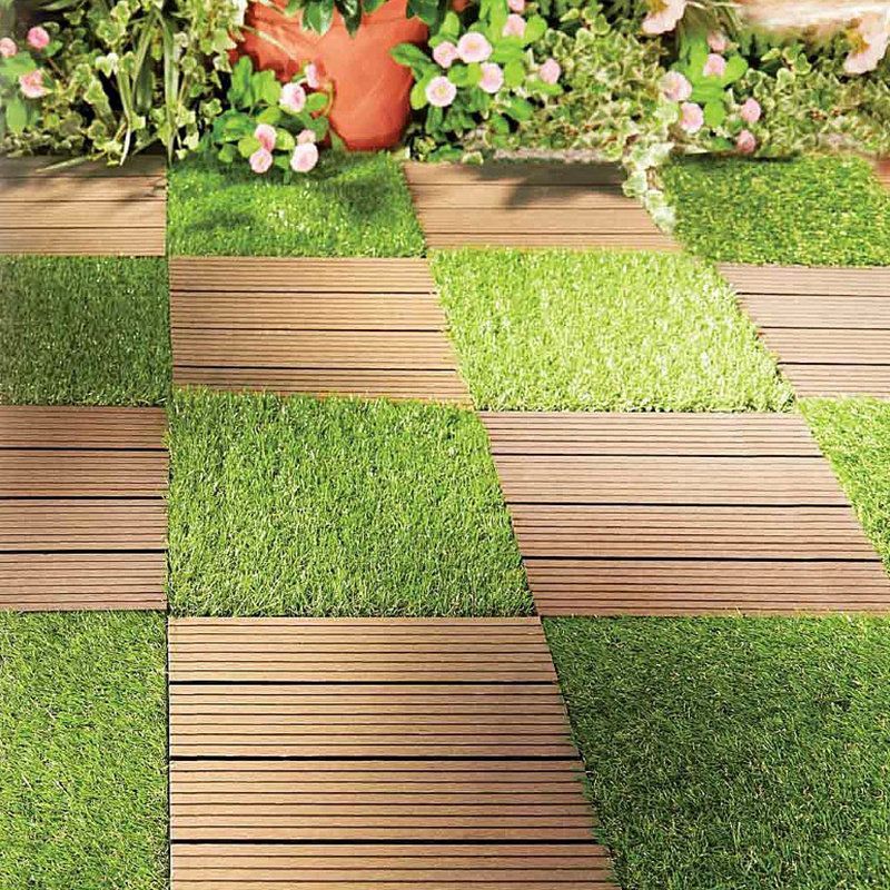 Outdoor-Garten-Kunstrasen-Deckfliesen aus PE-Material