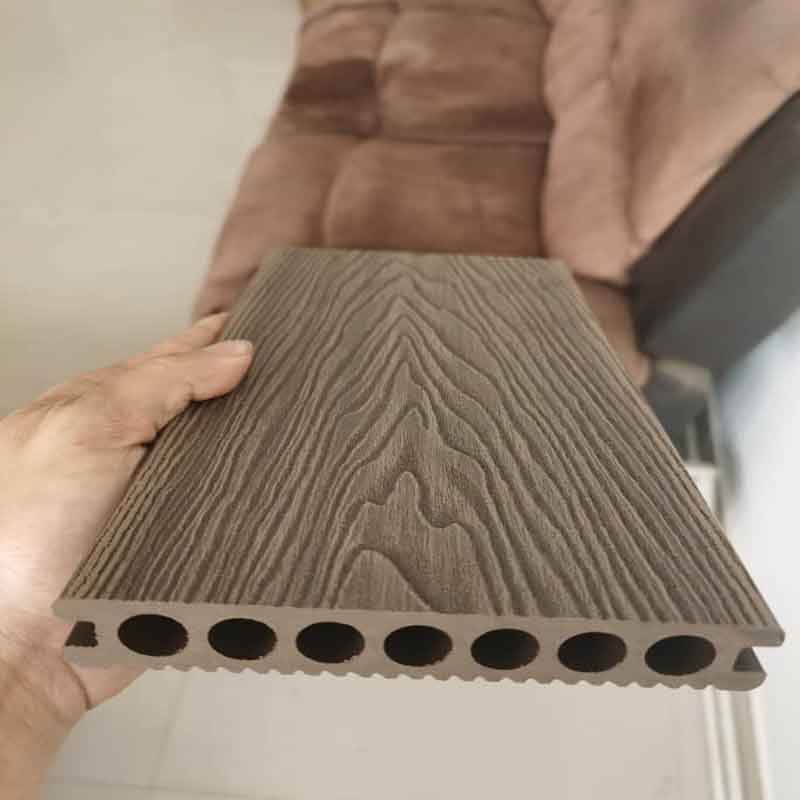 3D-geprägter WPC-Terrassenboden aus Verbundwerkstoff mit Holzmaserung