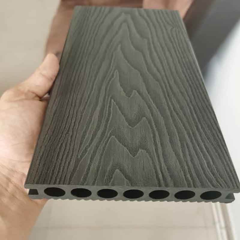 3D-geprägter WPC-Terrassenboden aus Verbundwerkstoff mit Holzmaserung